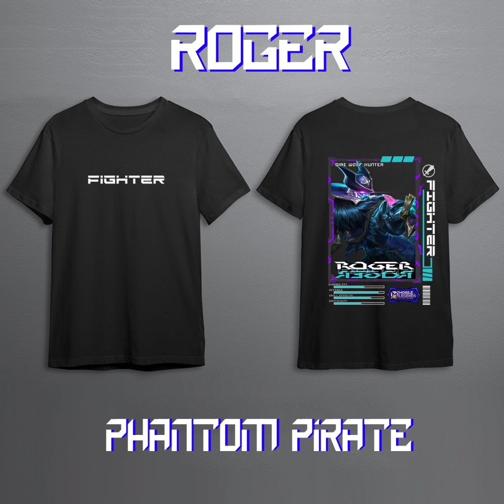 Kaos Pria Mobile Legend Hero ROGER FIGHTER Skin Keren//Kaos Mobile Legend//Kaos ML//Kaos Skin