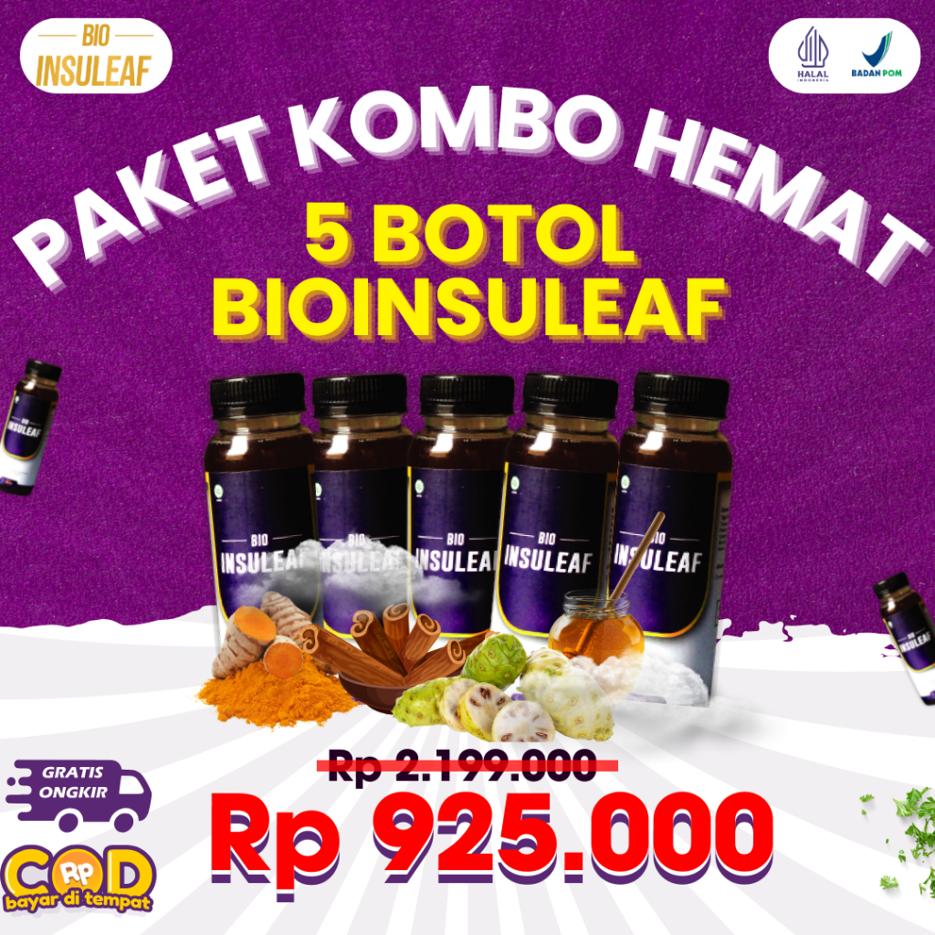 

Bio Insuleaf Herbal Alami Atasi Diabetes dan Kencing Manis Original 5 Box