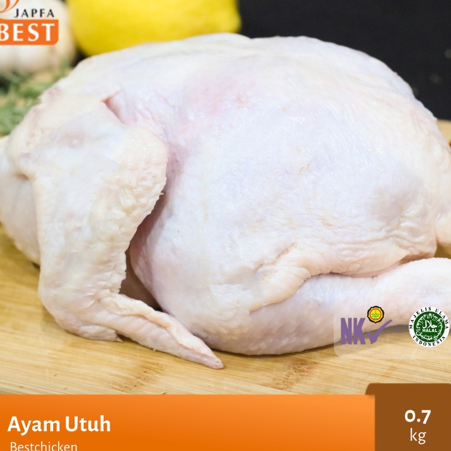 

MODEL HPG711 Ayam Karkas Broiler / Ayam Potong Utuh JAPFA BEST 700 gram / 0.7 kg