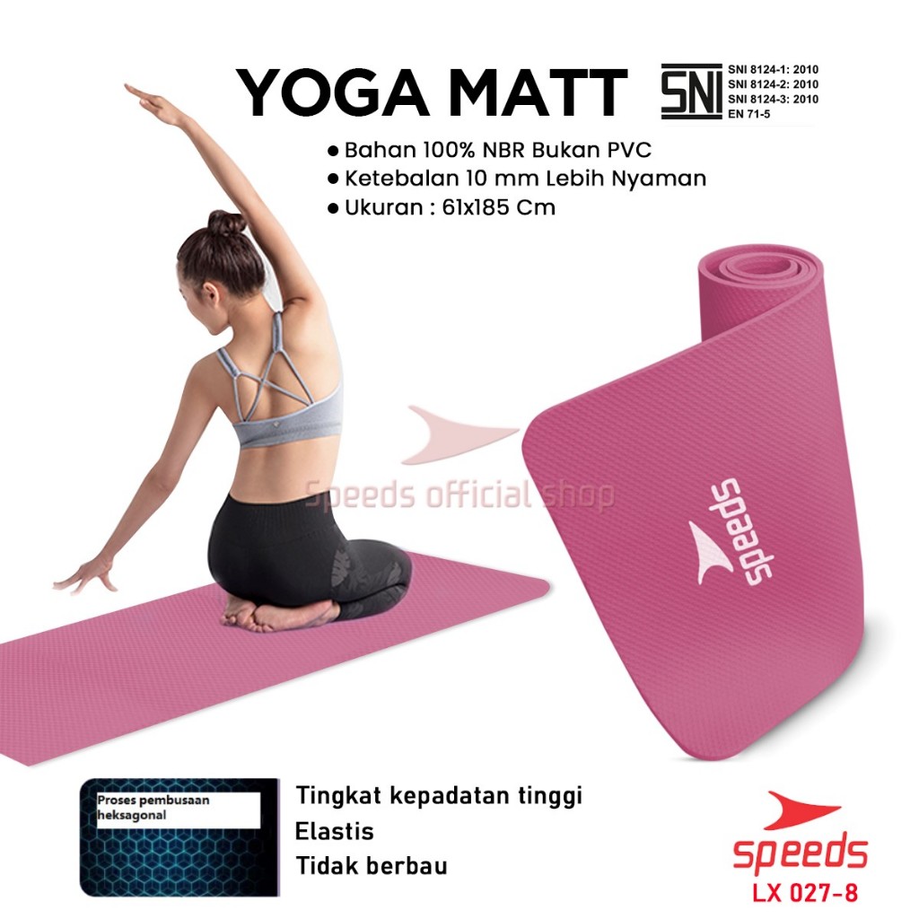 Foto SPEEDS Matras Yoga Mat  NBR  Karpet Spons Tikar Alas Karpet 10MM Berstandar SNI 027-8