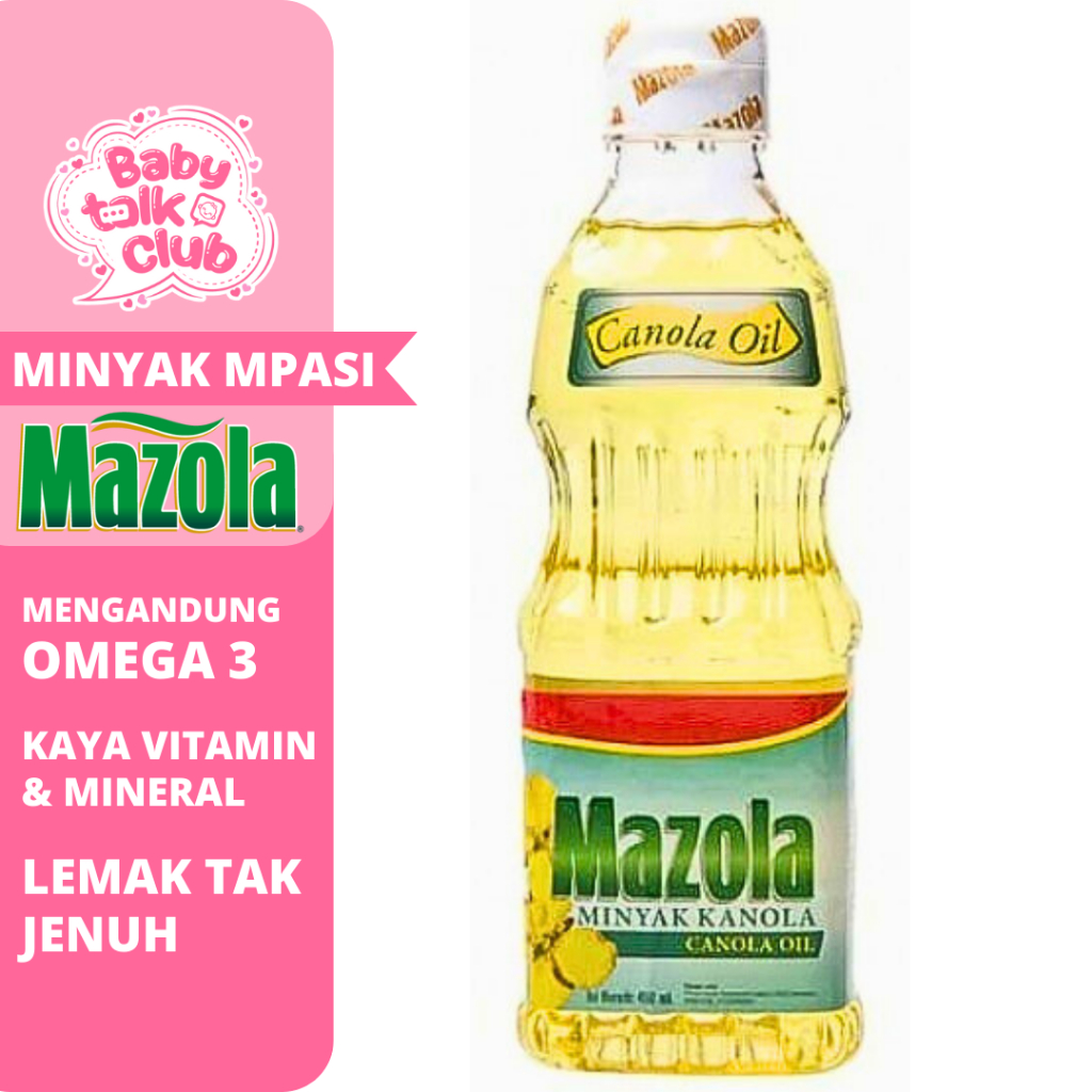 

Mazola Canola Oil Lemak Tambahan Mpasi Minyak Kanola Premium Kemasan 450ml
