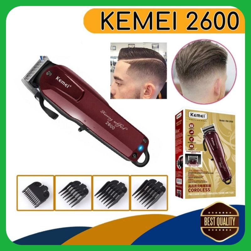 KEMEI 2600. Kemei alat cukur rambut elektrik portabel