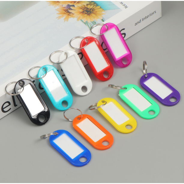 Tag Gantungan kunci label nama keychain ring name tag