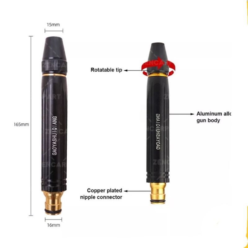 Kepala Semprotan Air Kuningan Hose Nozzle Sambungan Selang Water Gun Jet Spray Taman Dan Steam Kenca