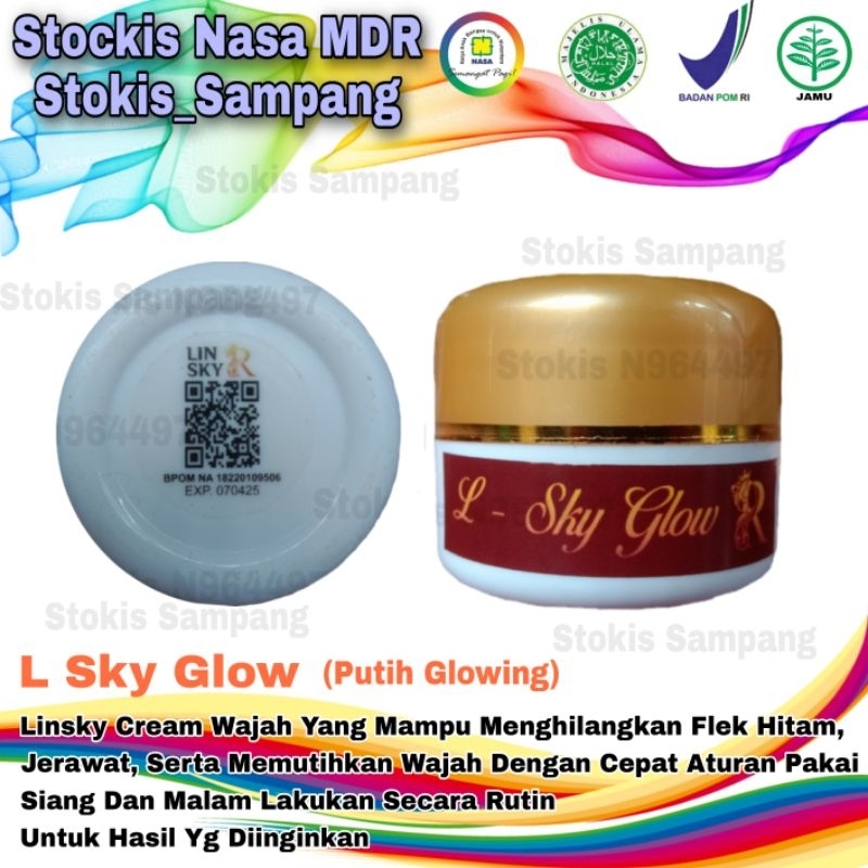 [Putih Glowing] L SKY GLOW BPOM ORIGINAL / Memutihkan/Menghilangkan Flek Hitam/Menghilangkan Jerawat