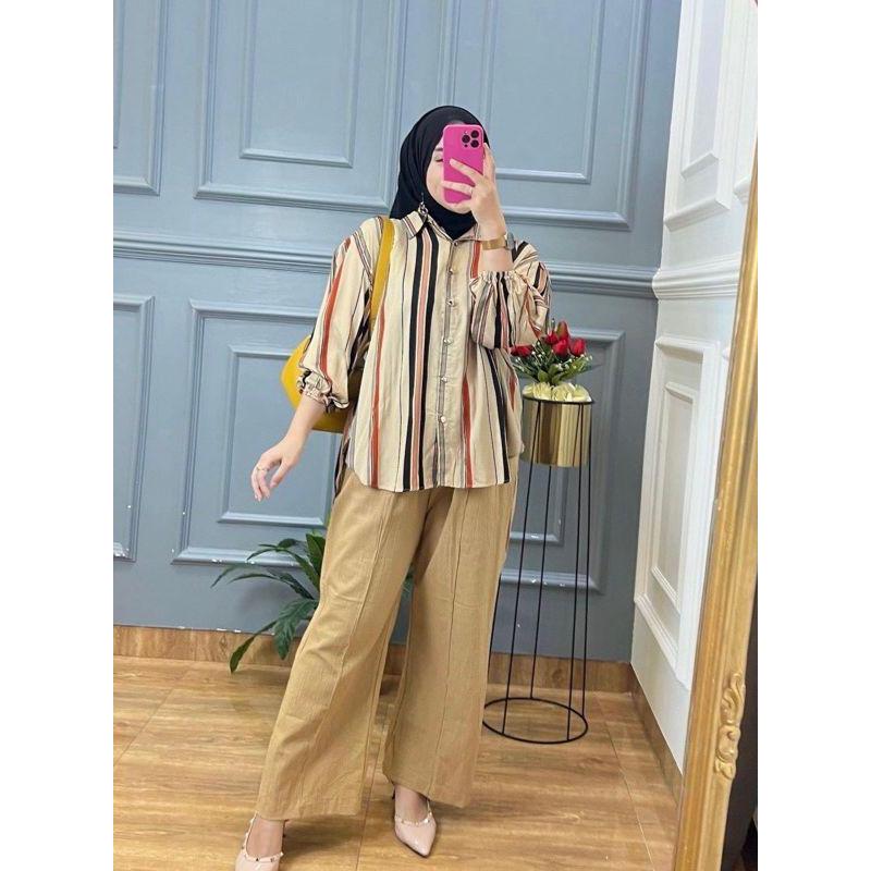 SETELAN WANITA MOTIF SALUR MALIKA // SET WANITA TERBARU // ONE SET PENJAMAS KEKINIAN TERMURAH/SETELA