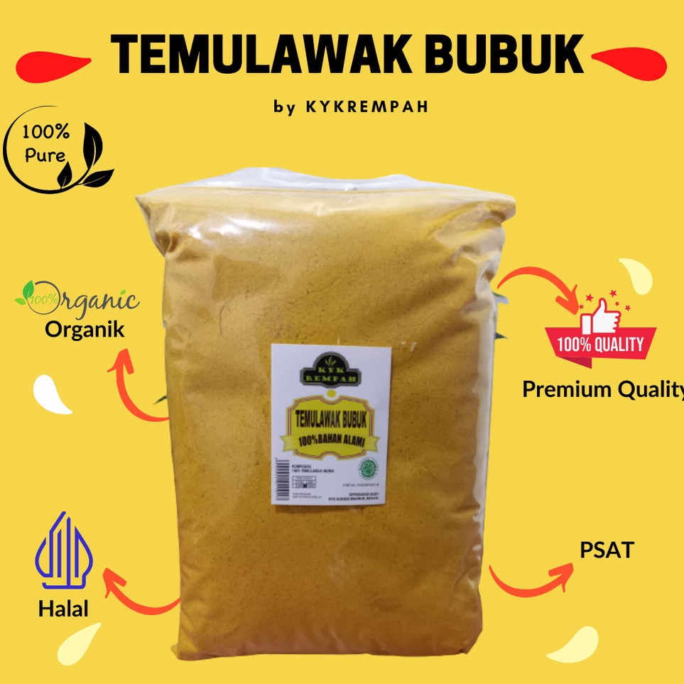 

Stock Banyak TEMULAWAK BUBUK MURNI- 1 KG