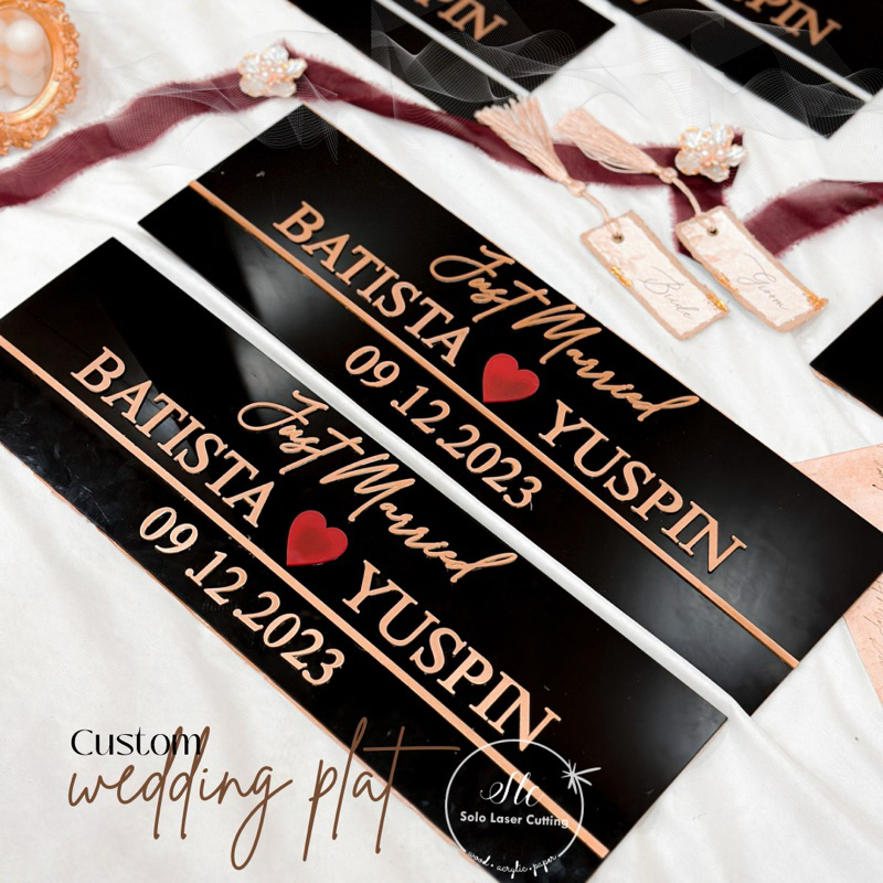 plat mobil / plat mobil wedding / mobil pernikahan plat nomor/ plat nomer mobil pernikahan