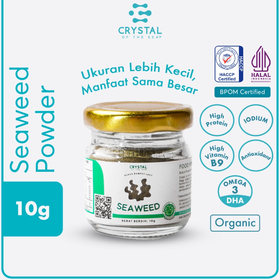 

Crystal of the Sea | Seaweed Powder (10GR) / Bubuk Rumput Laut / Bubuk Nori - Taburan Sup MPASI NON MSG rb9us