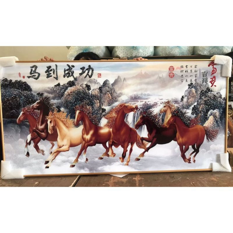 Lukisan Kuda Porcelain Diamond 5D