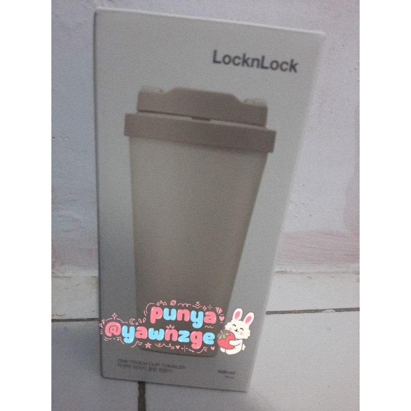 New Lock n Lock One Touch Clip Tumbler 550ML - LHC3249 WARNA IVORY