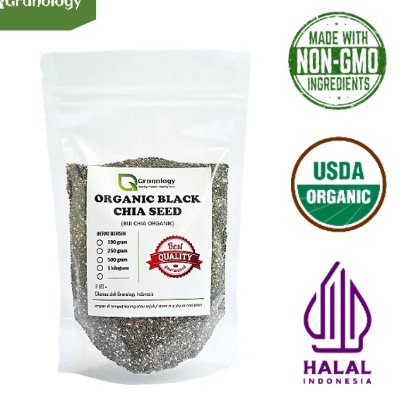 

Terkini Organic Chia Seed Peru kualitas terbaik (250 gram) by Granology