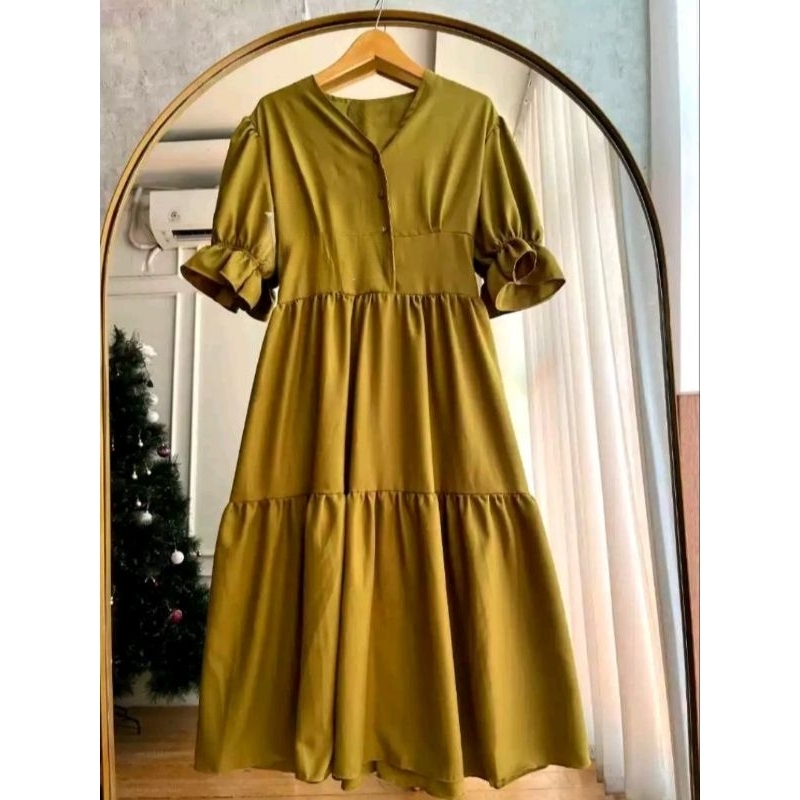 (PO - PRE ORDER) Riona dress - versi - korean dress - puff sleeve dress - gaun pesta- summer dress -