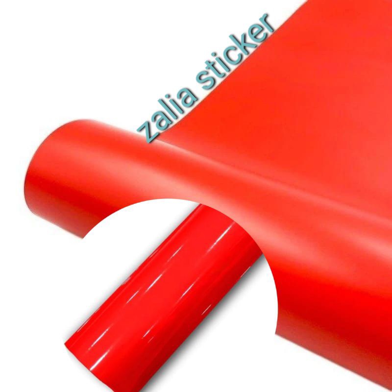 Skotlet Merah Glossy Doff Transparan Stiker Red Decal Anti Gores Gilap Metalik Dop Tembus Hybrid Smo