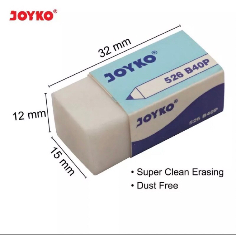 

Penghapus Joyko B.40 Putih Kecil ( 1pack / isi 40 pcs )