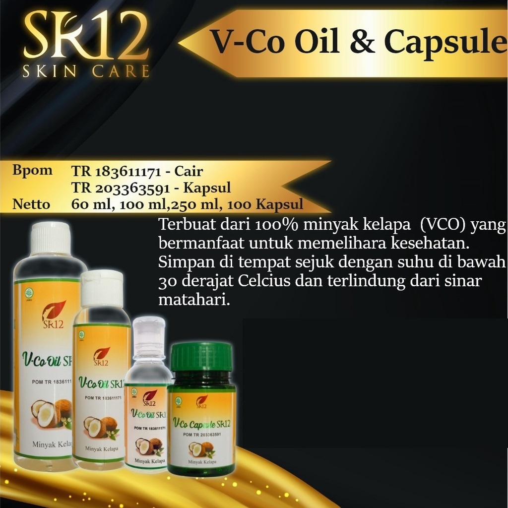VCO SR12 / VCO OIL SR12 / VCO CAPSULE SR12