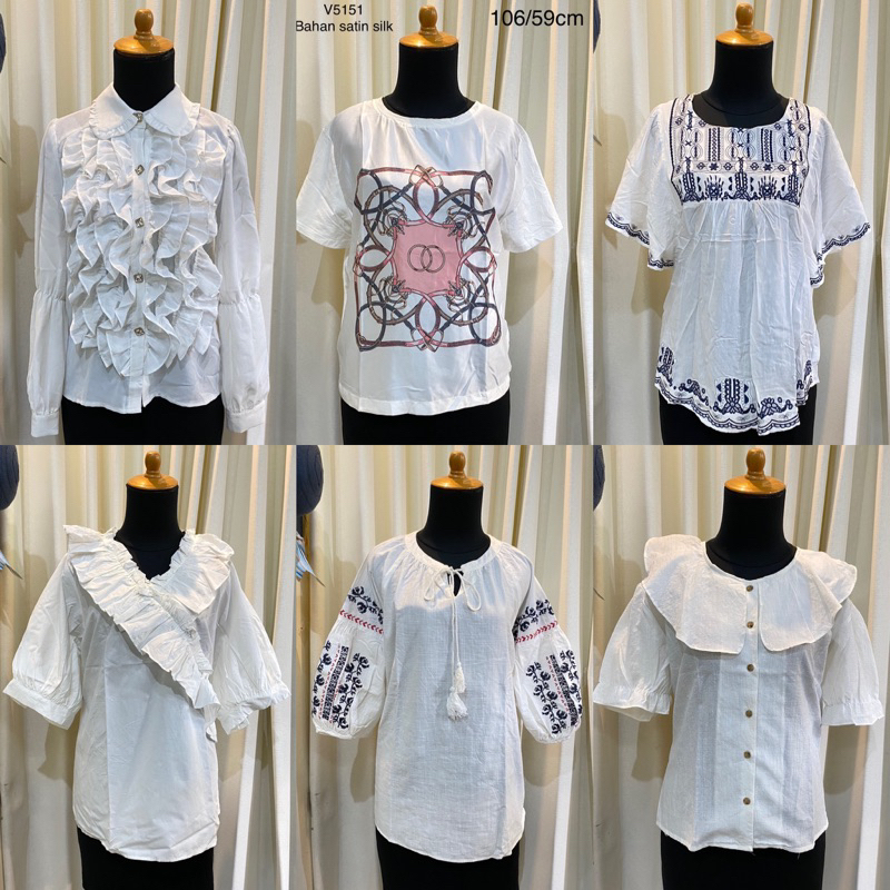 BLOUSE PUTIH A4 -  Blouse Putih Blouse White