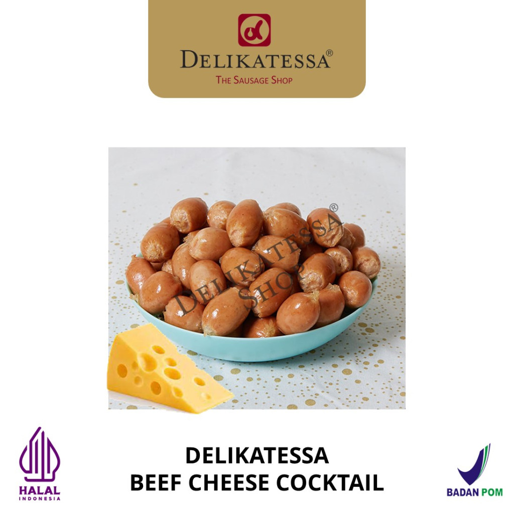 

DELIKATESSA BEEF CHEESE COCKTAIL 300 GR SOSIS SAPI HALAL