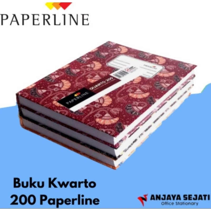 

Buku Kwarto / Quarto | Buku Hard Cover Kuarto 200 Paperline | Perpack