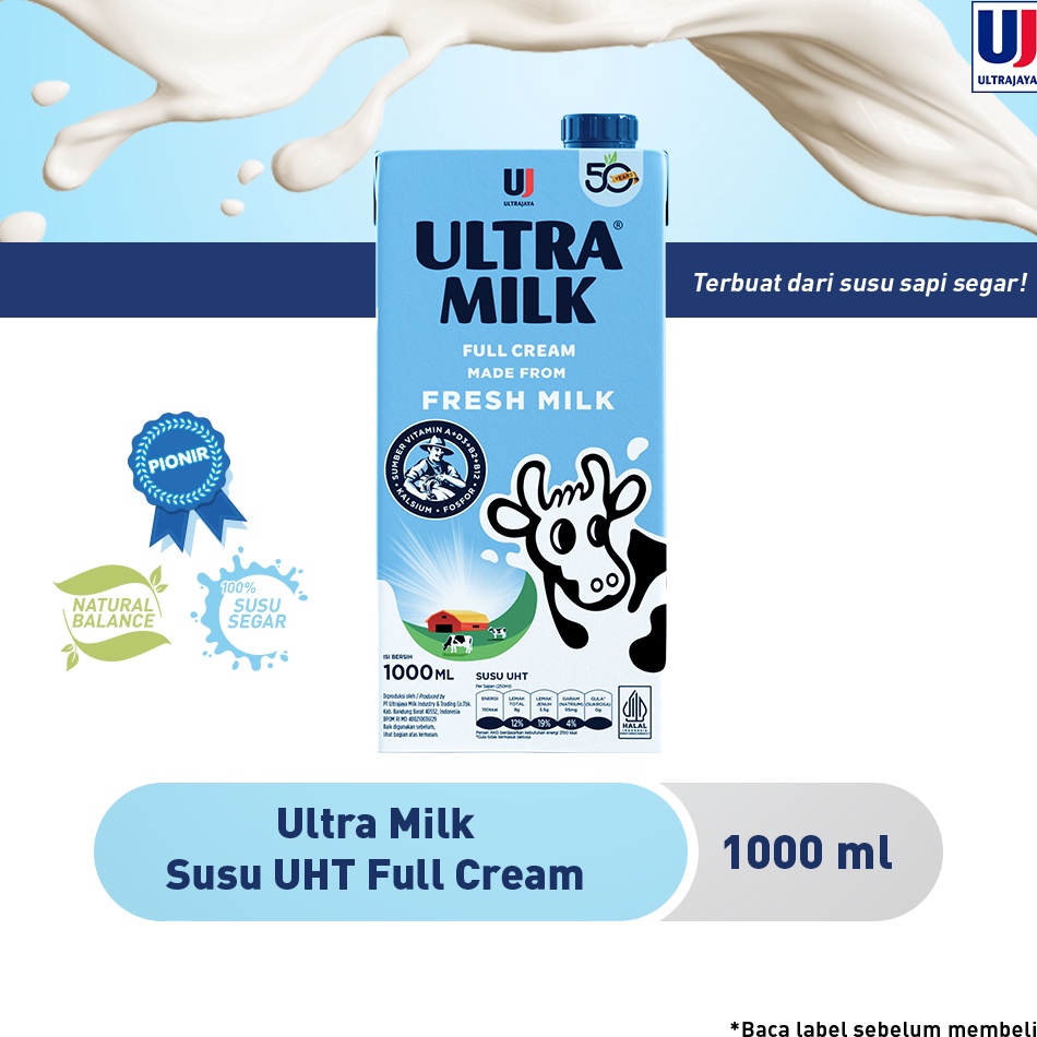 

MODEL MAV209 Ultra Milk Susu UHT Full Cream 1L