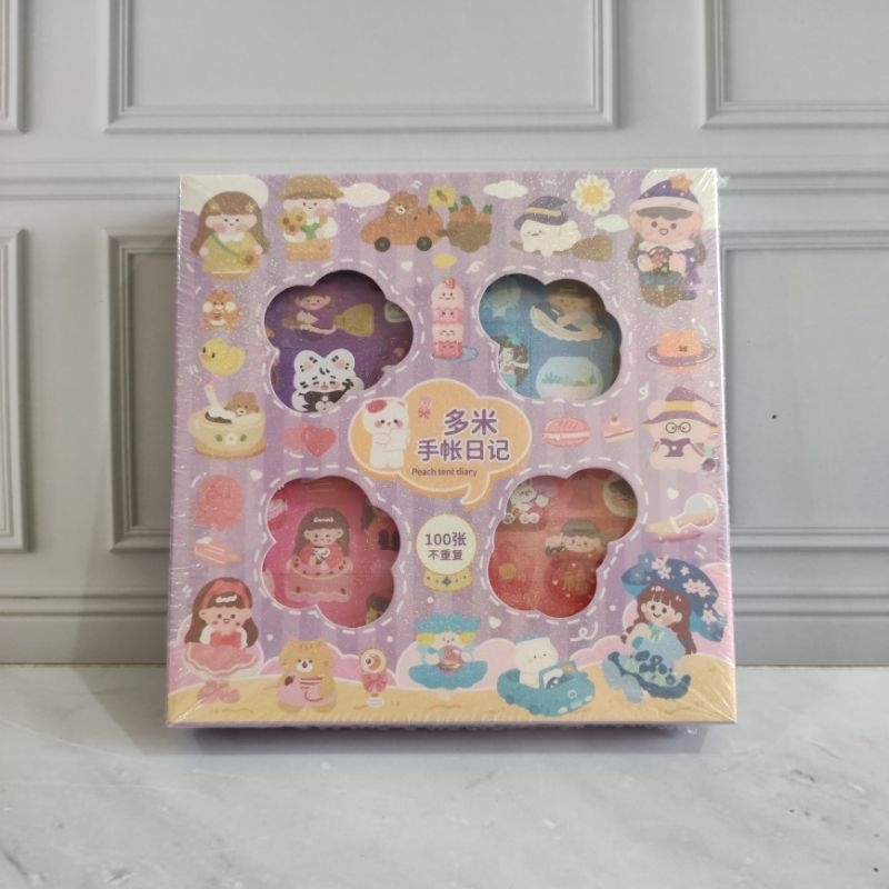 

Sticker Momo Glitter Pink Isi 100 Pcs