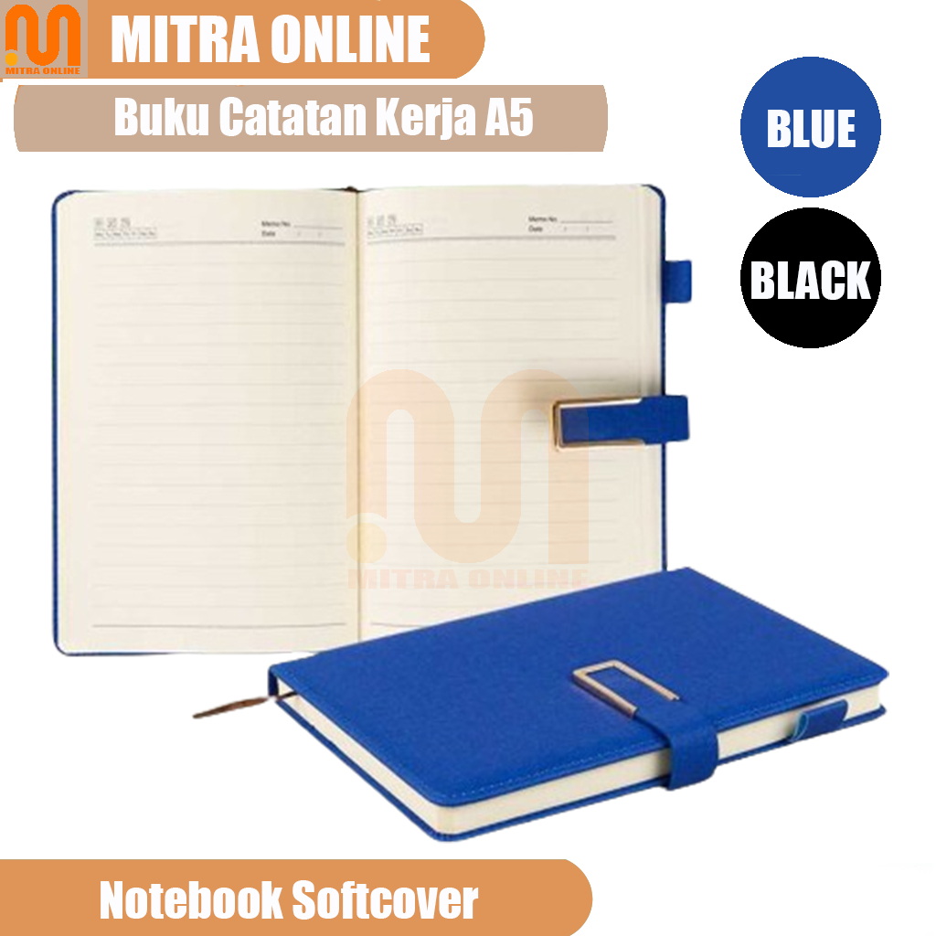 

LemonBest Buku Catatan Kerja Cover Kulit Kertas A5 - JSK25 - Black Mitra Online