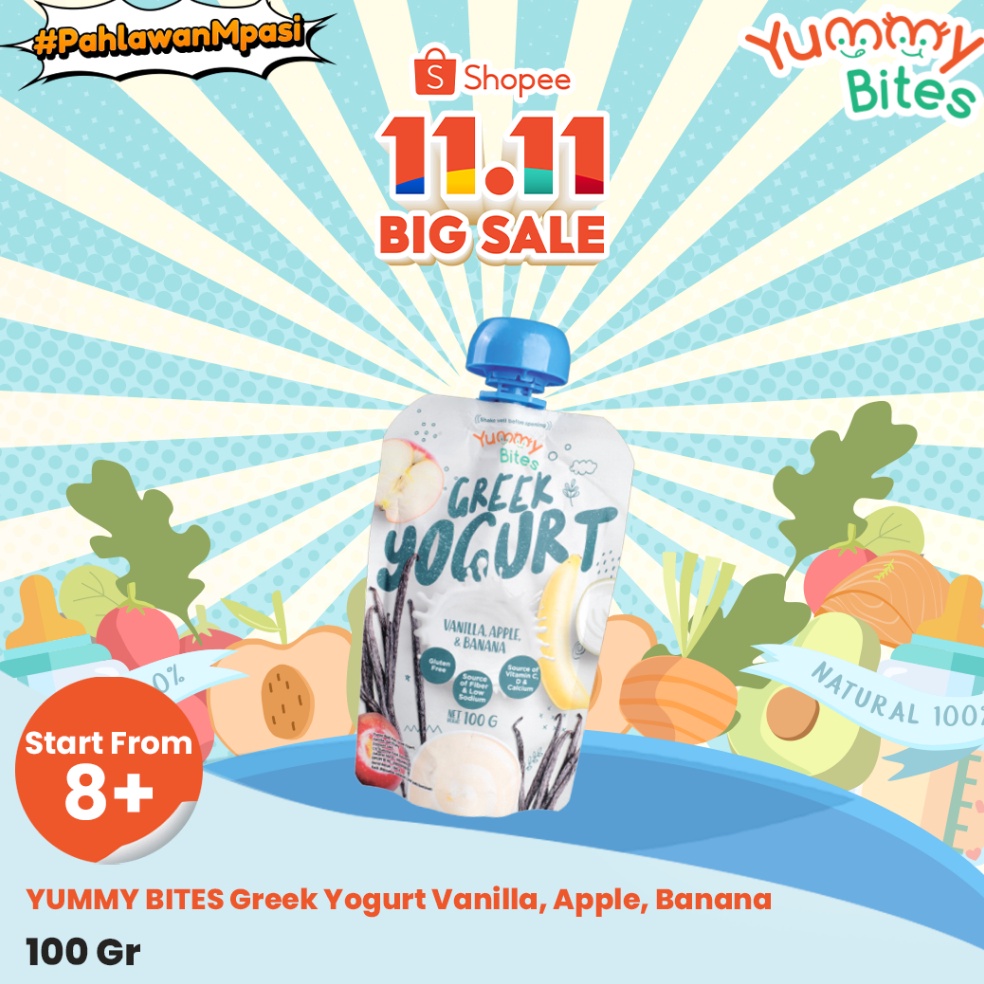 

Terl4ris Yummy Bites Greek Yogurt Vanilla, & Banana 100g Dont SKIP