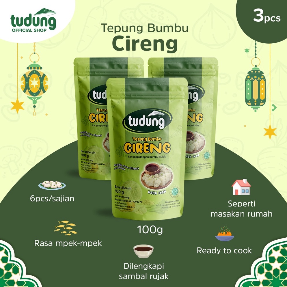 

☋ Tudung Tepung Bumbu Cireng 100g Bundling 3 ❄Super Promo
