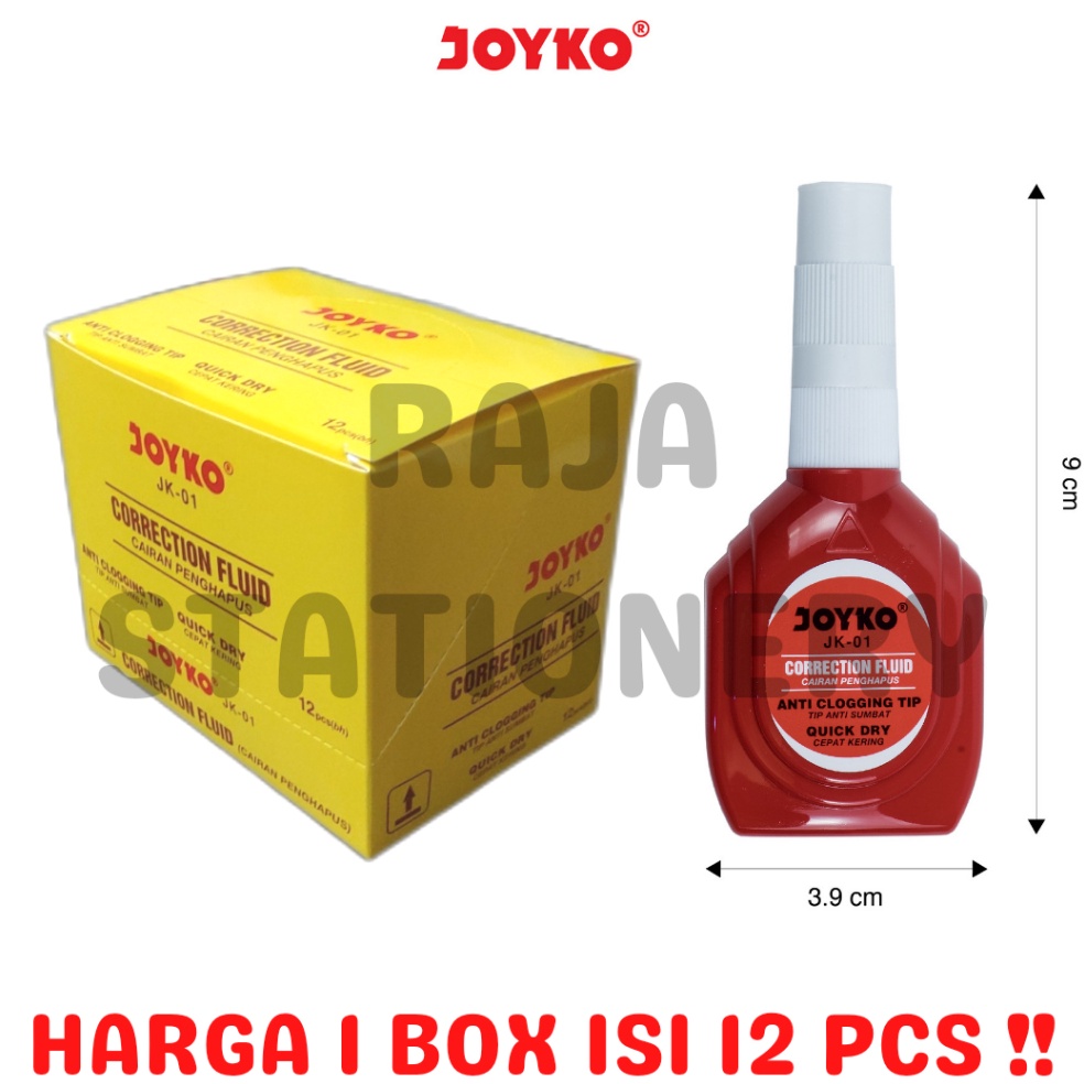 

[♚B85@] JOYKO CORRECTION FLUID JK-01TIPEX CAIR JOYKO JK01 TIPX TIP-EX 1 BOX LUSIN MURAH [12PCS] Barang Original