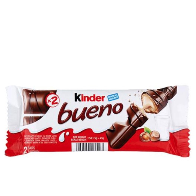 

Kirim Sekarang Kinder Bueno Wafer Cokelat 5 x 43 gr