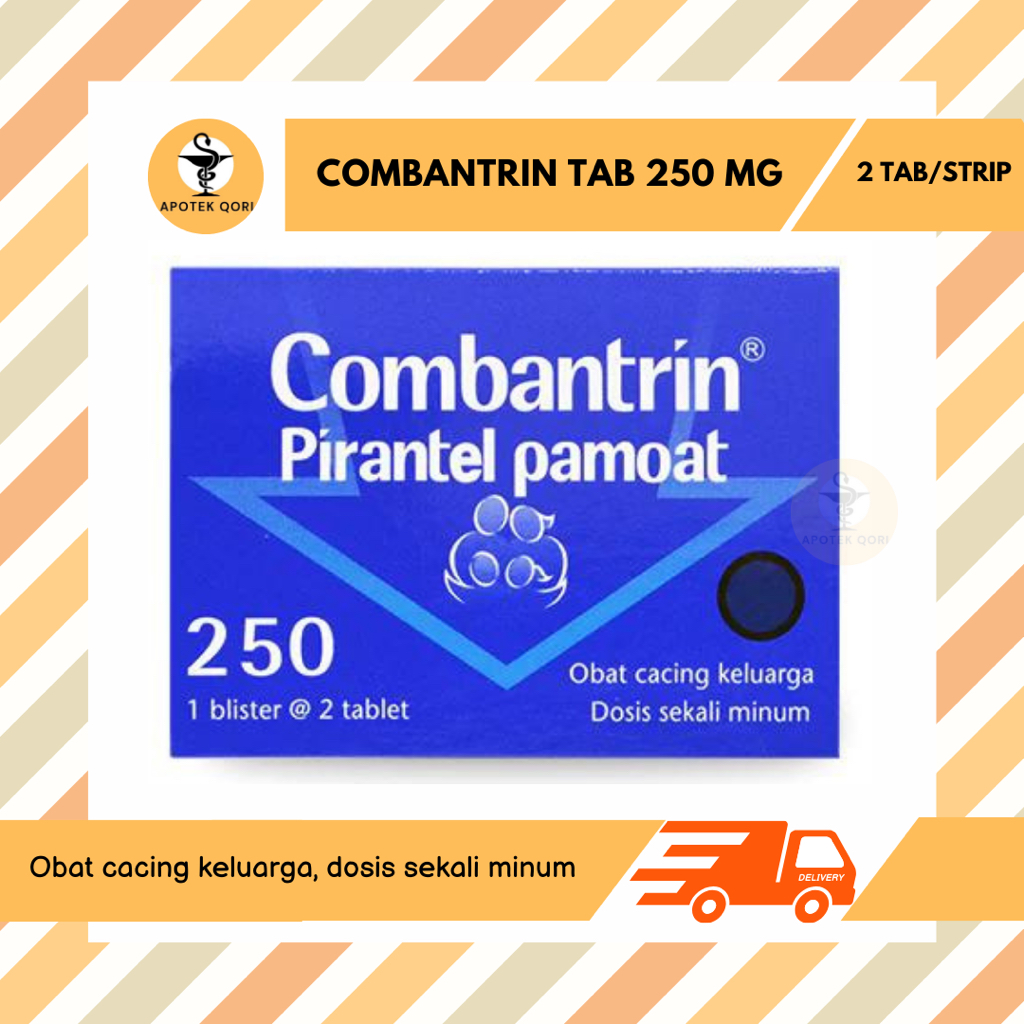 COMBANTRIN 250 MG STRIP @ 2 TABLET/OBAT CACING DEWASA