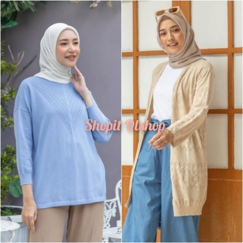 HAZEL BATWING KNITWEAR Jean Vivian Sweater Purana Knit Cardigans Heaven Lights HL