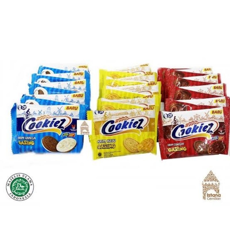

COOKIEZ KRIM COKLAT | KEJU | VANILLA NETTO 20 PCS X 20 GR