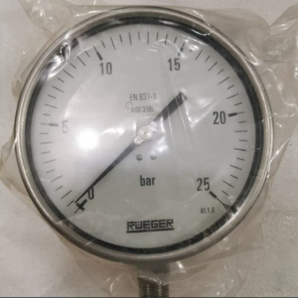 

Unik RUEGER Pressure Gauge SS316 6 Range 0-25Bar 1/2 NPT Bottom Berkualitas