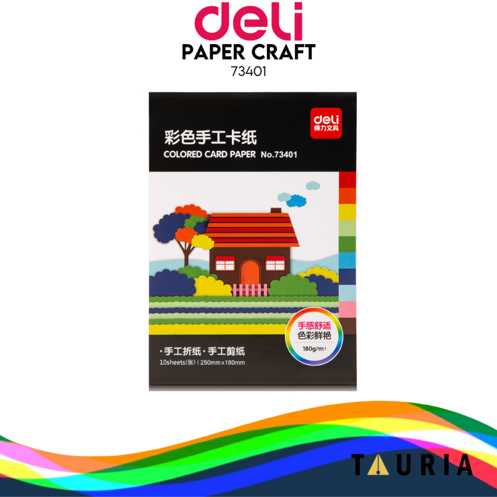 

Deli Paper Craft / Origami Kertas Lipat 16K 10Lmbr Kertas 180gr 73401