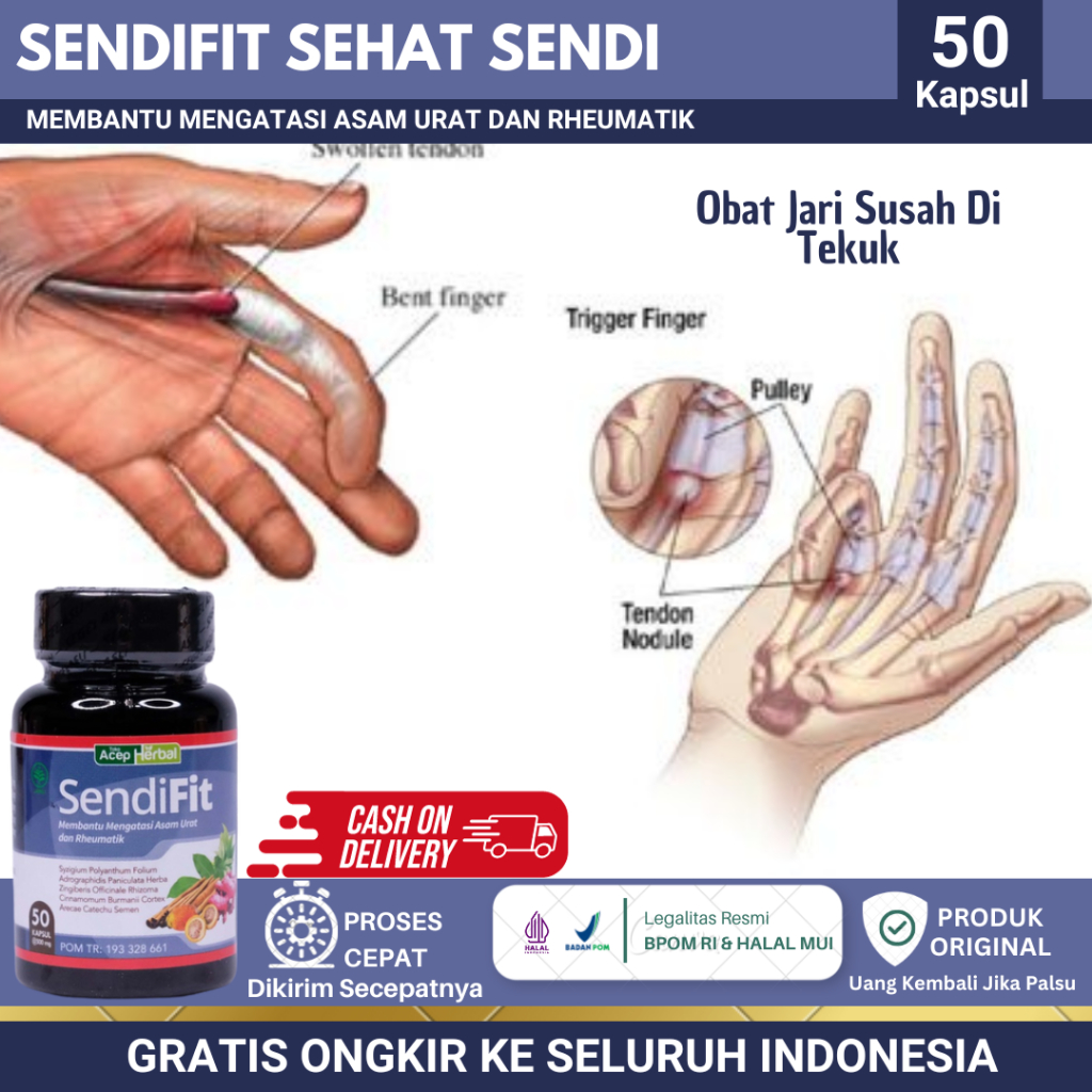 SendiFit - Obat Jari Tangan Susah Di Tekuk, Jari Tangan Sakit, Sakit Tulang Jari Tangan, Tangan Tera