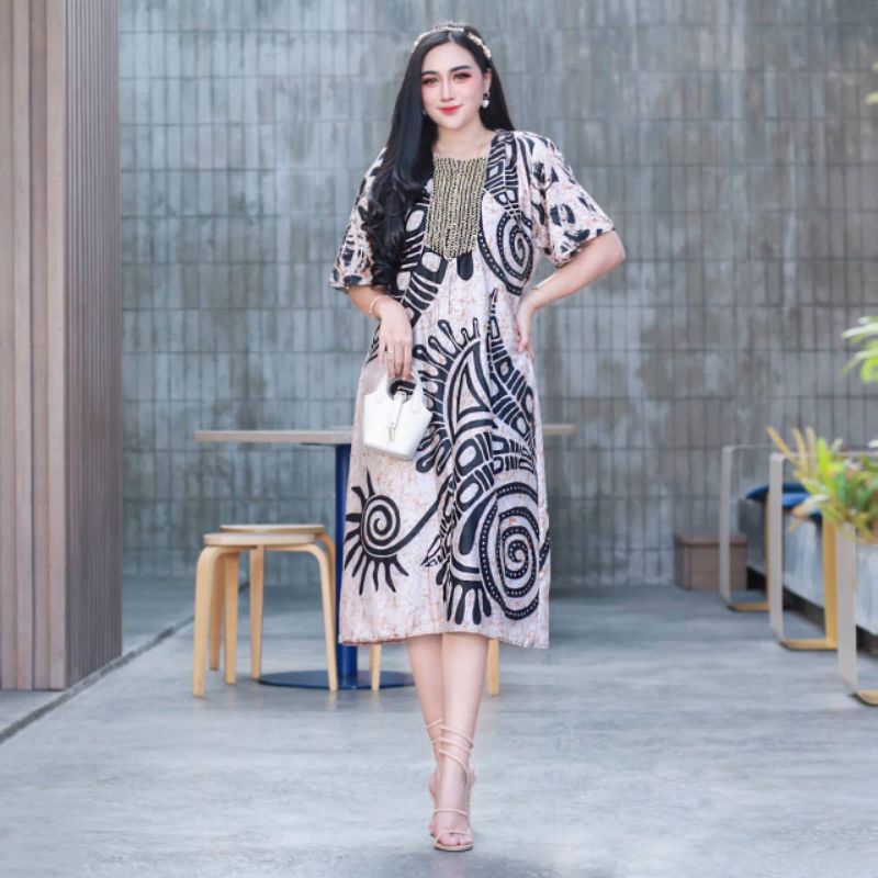 Daster Kekinian Viral Terbaru Murah Tangan Pendek Busui Resleting Daster Sultan Renda