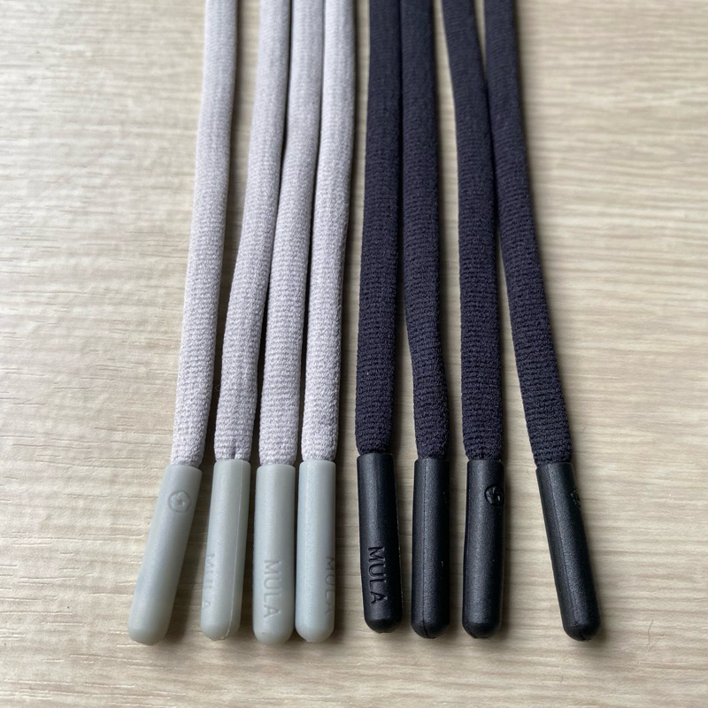 tali sepatu pipih 5 mm ujung tali karet