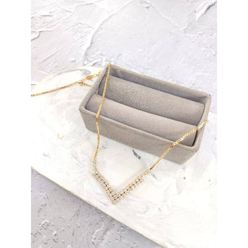 Kalung aurel 2 layer Emas Asli 8K