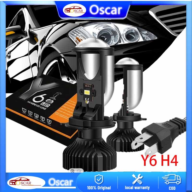 LAMPU LED MOBIL MOTOR H4 MINI PROJECTOR PROJIE Y6D  Y7D SUPER BRIGHT
