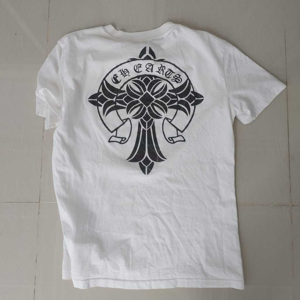 KAOS PUTIH CASUAL CHROME HEARTS SECOND ORIGINAL PRELOVED MURAH