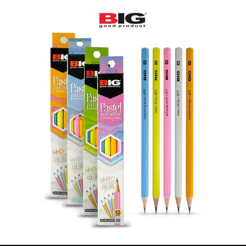 

PENSIL BIG PASTEL ISI 12pcs 2B