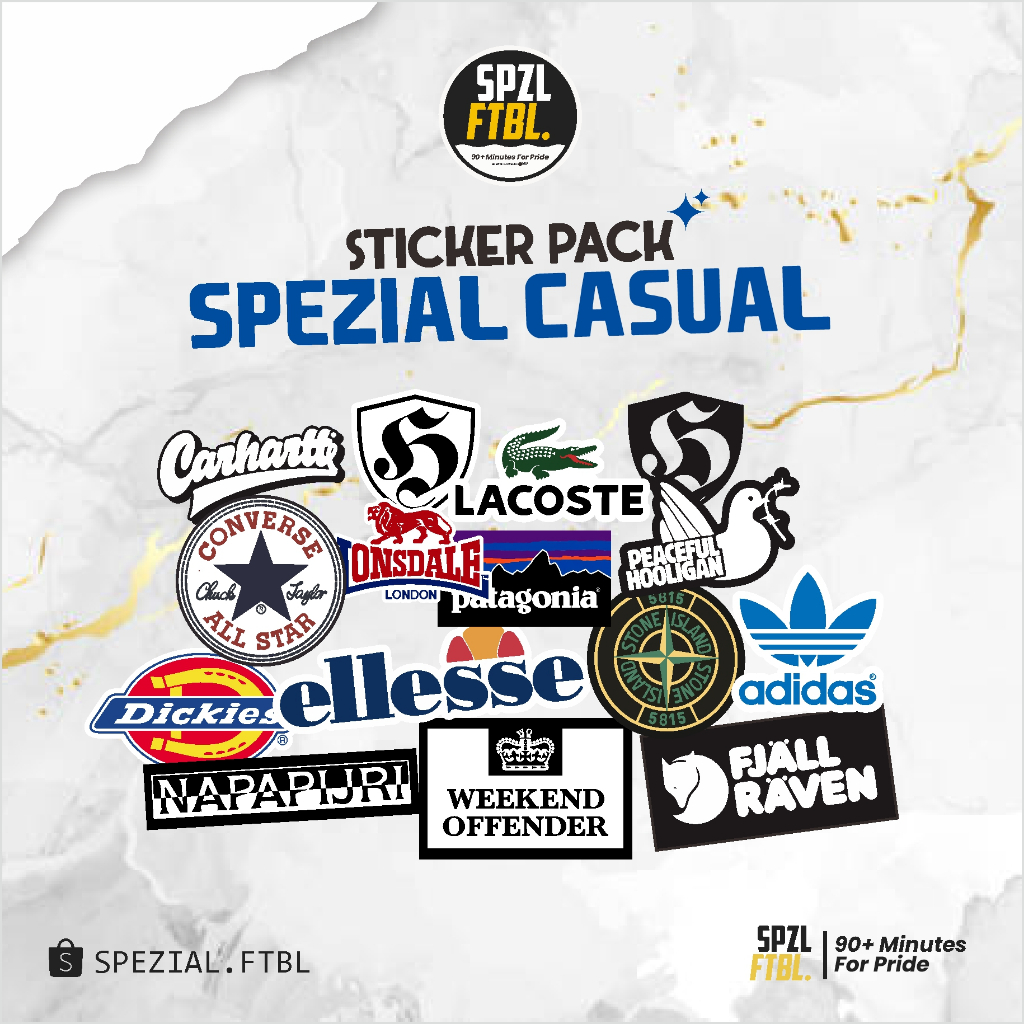 

STICKER PACK SPEZIAL CASUAL - STIKER FOOTBAL CASUAL, STIKER LAPTOP, AKSESORIS HP, HELM