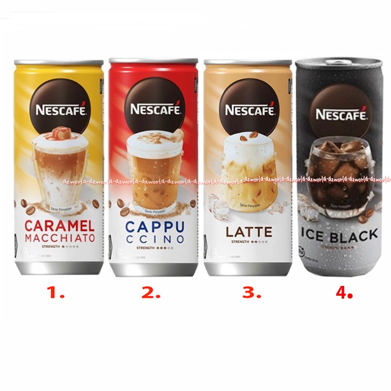 

Nescafe 220ml Caramel Machiato Cappucino Latte Ice Black Minuman Kopi Kemasan Kaleng Siap Minum Karamel Kapucino Late