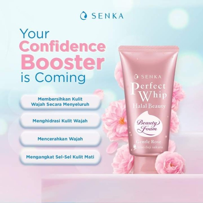 SENKA PERFECT WHIP BEAUTY FOAM GENTLE ROSE 100 gr