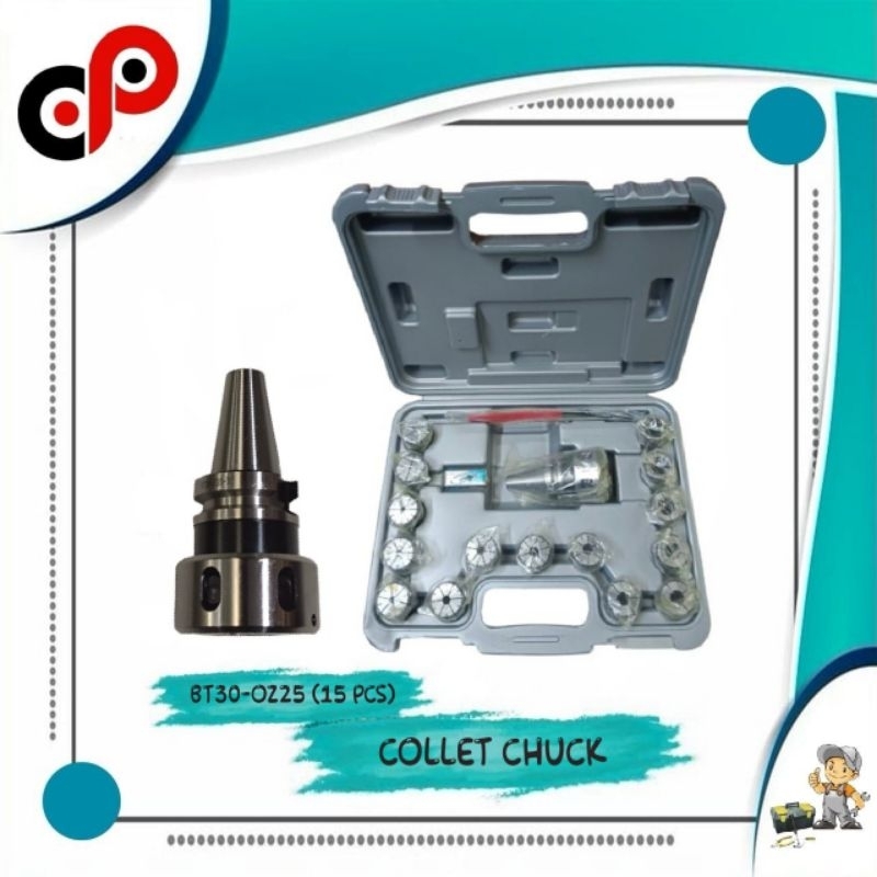 Collet Chuck OZ 25 (MT3, MT4, BT30, R8) (Isi 15 Pcs)
