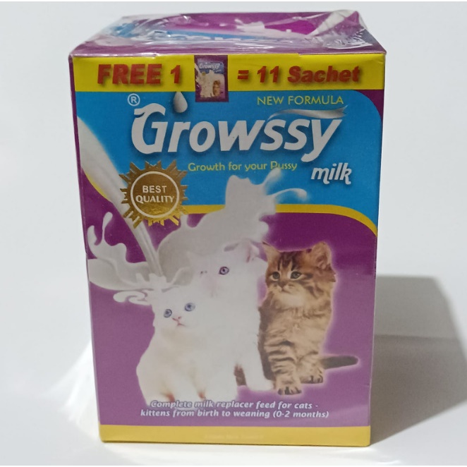 1 Box Susu Bayi Kucing Usia 0 Isi 12 Sachet Susu Anak Kucing Susu Bayi Kucing Baru Lahir Susu Growss