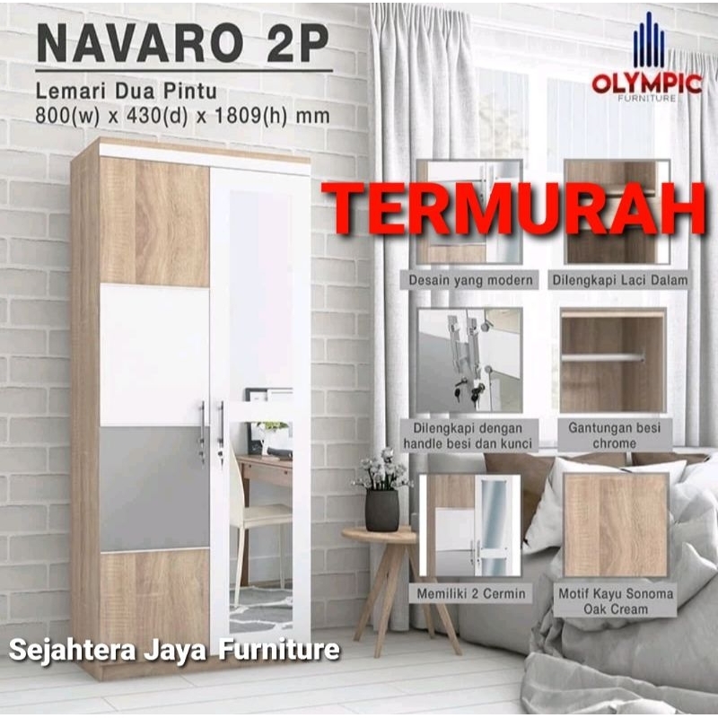 Lemari 2 Pintu OLYMPIC Asli (KHUSUS SURABAYA)