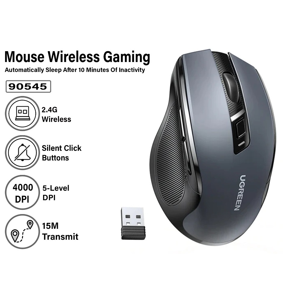 UGREEN Mouse Gaming Wireless Silent Click 90545