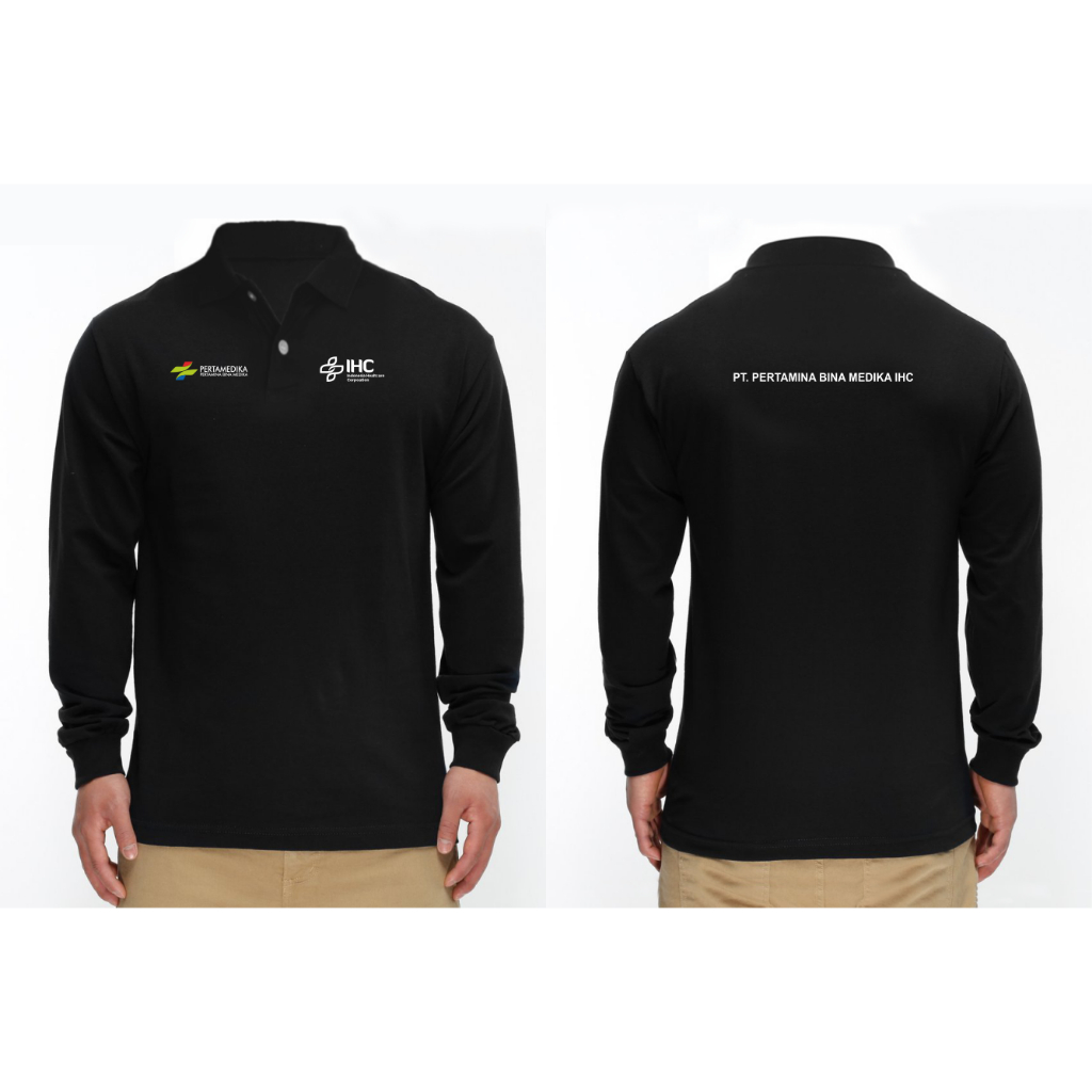 T-SHIRT KAOS PT PERTAMINA BINA MEDIKA IHC LENGAN PANJANG BERKERAH